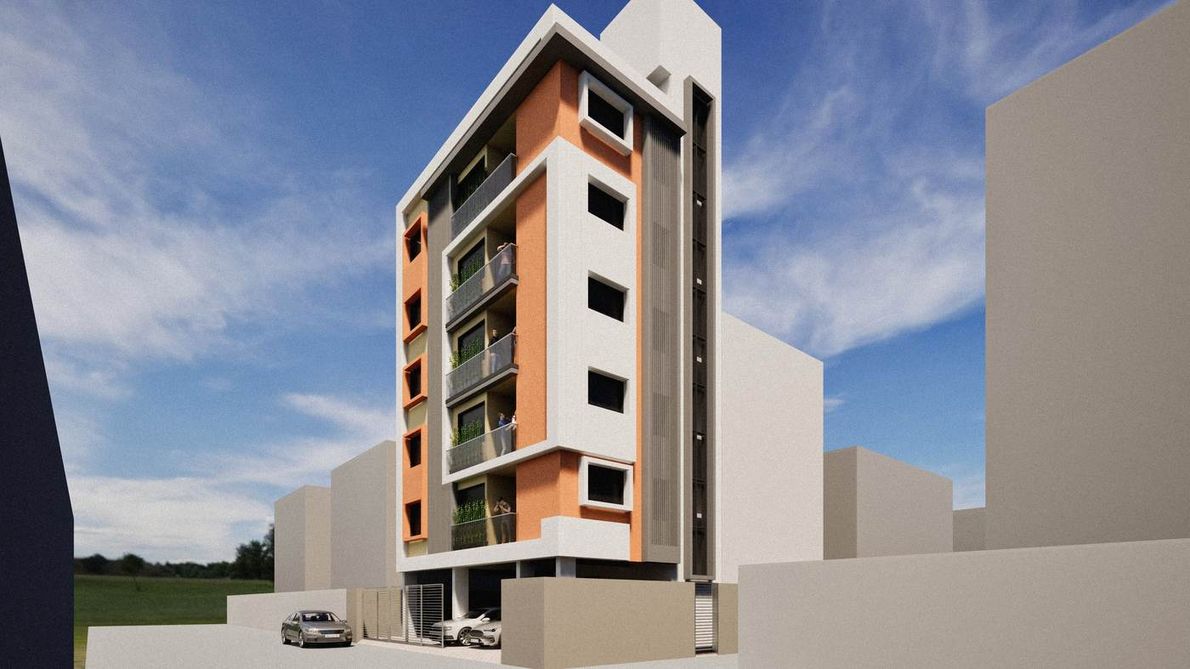 Chaudhari Apartments - The building seen from the street corner